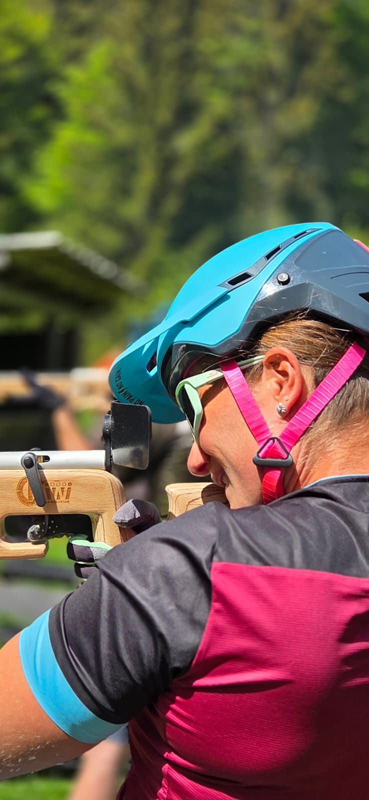 Mountain bike biathlon and running