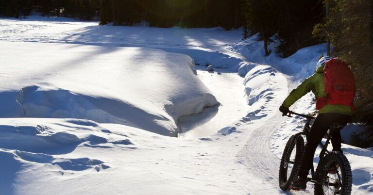 E-Mountainbike im Schnee